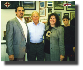 General Gunther Rall with Guillermo, Clarisa and Roy, 1997.